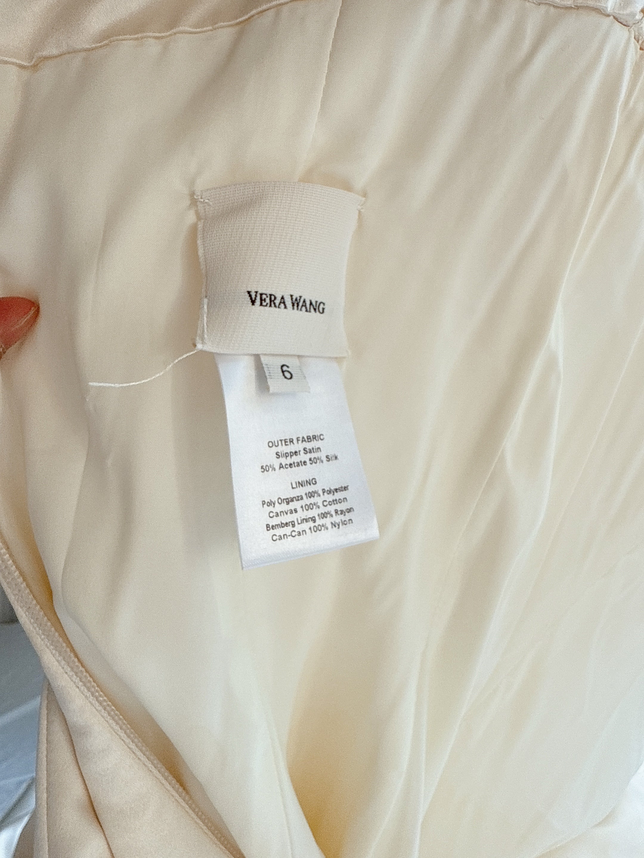 Vera Wang Silk Satin Strapless Gown - S/4/6