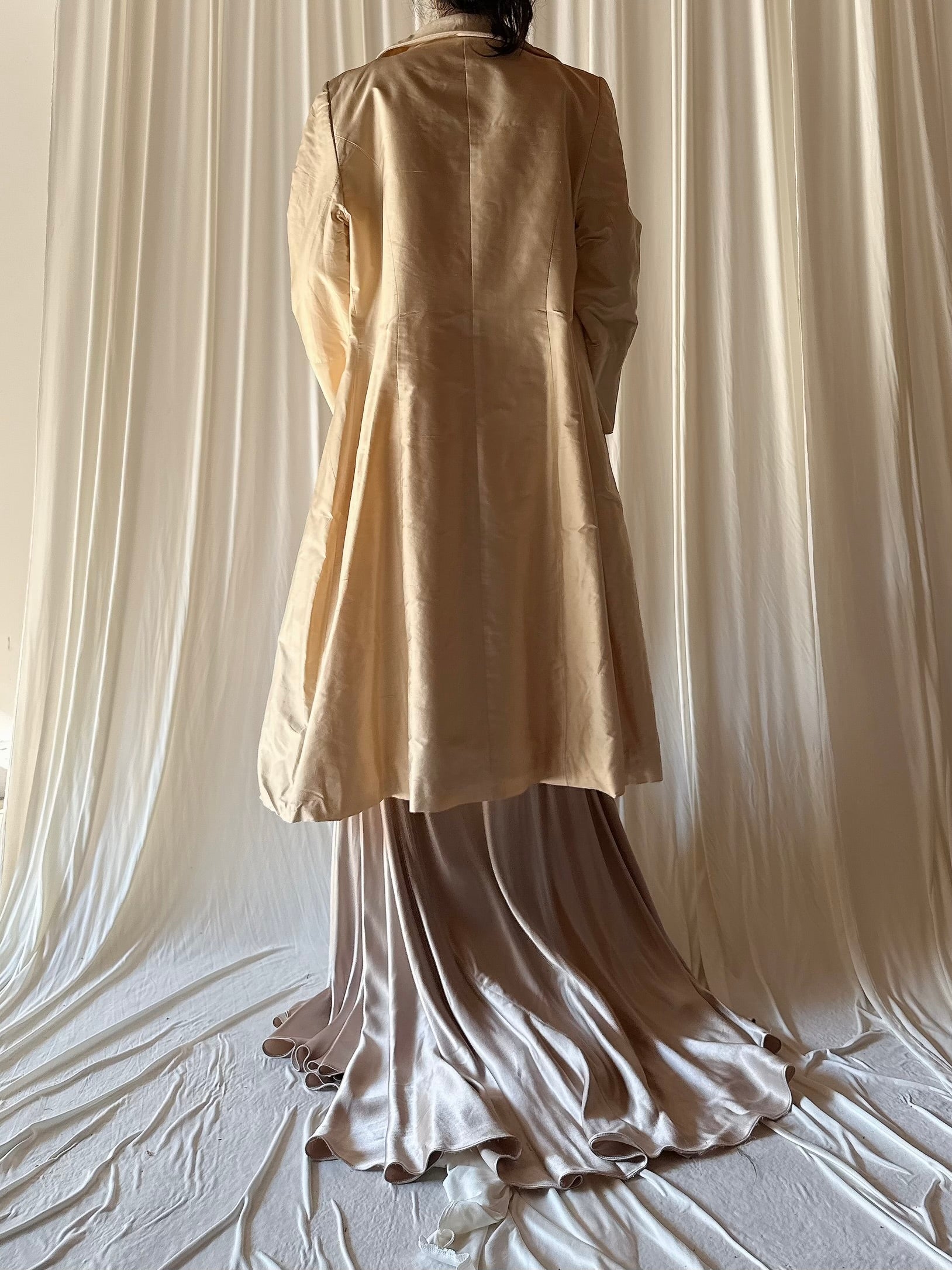 Vintage Futura Ecru Silk Jacket - M