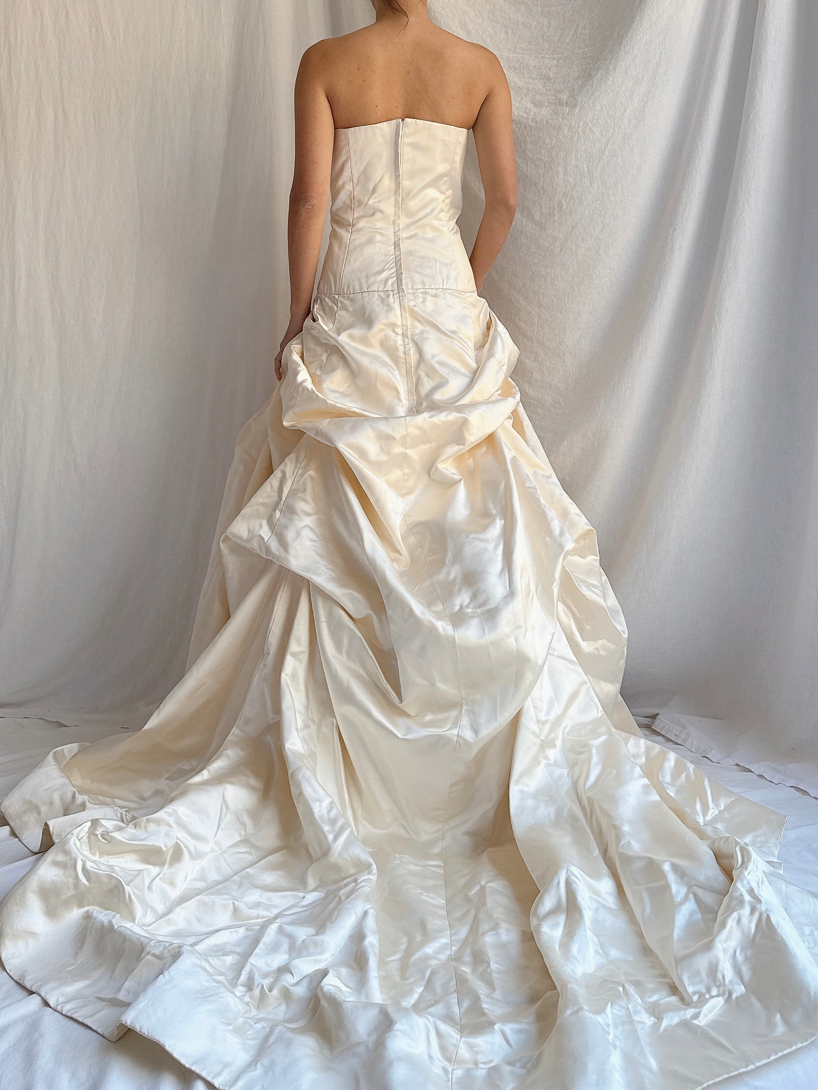 Vintage Silk Dropped Waist Gown - L