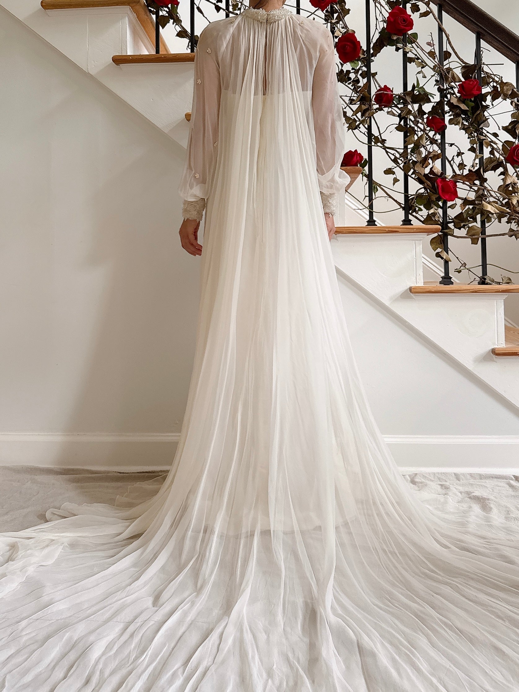 1960s Chiffon Gown - 33B/27W/40H/57L