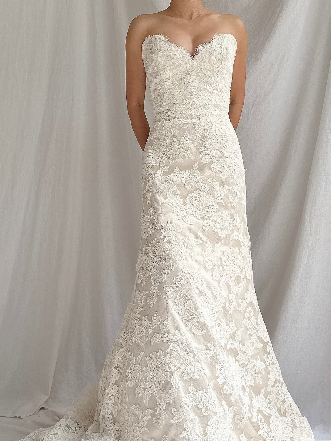 Vintage Jim Hjelm Alencon Lace Gown - S 6