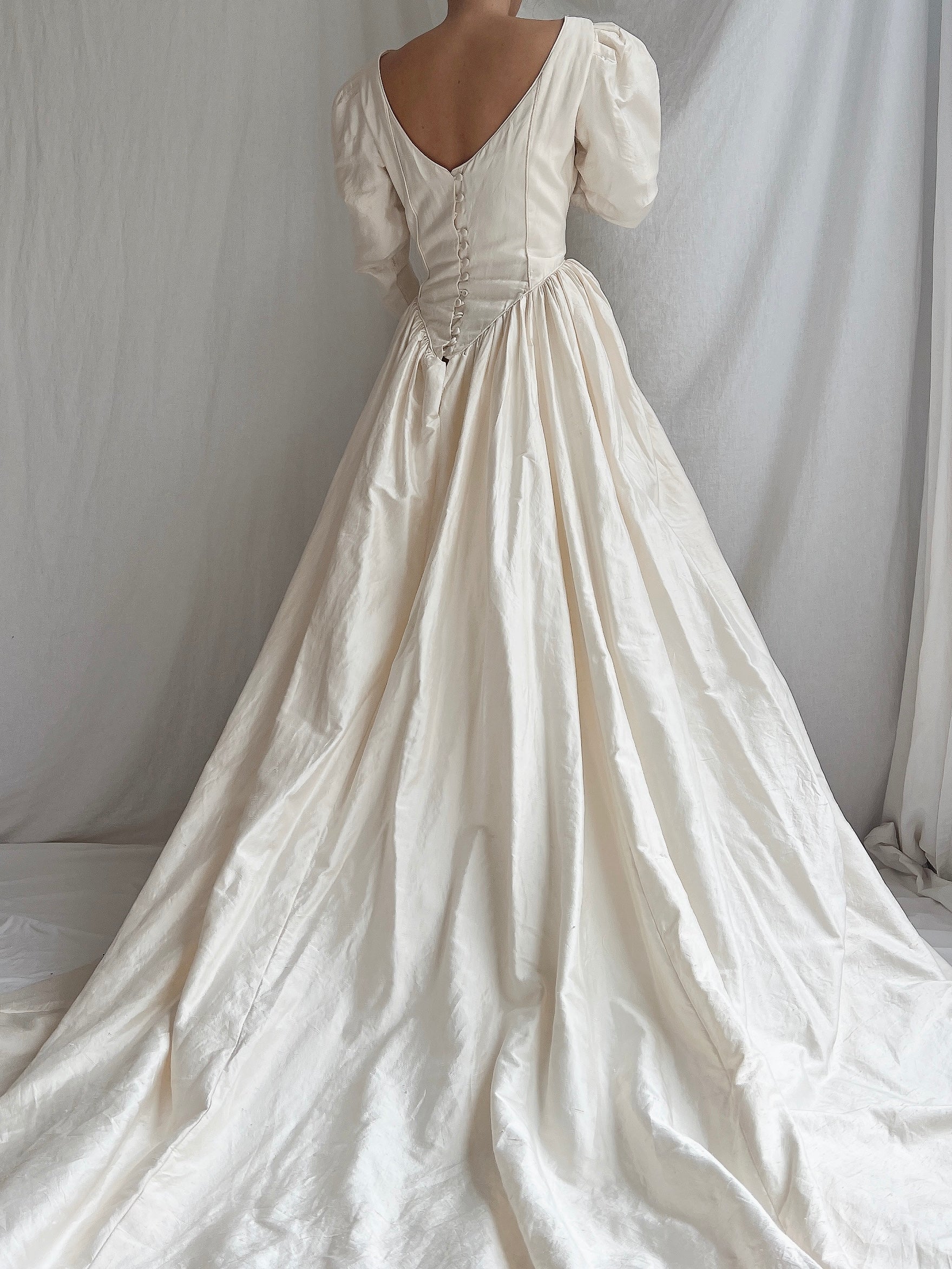 Vintage English Silk Gown - UK 12