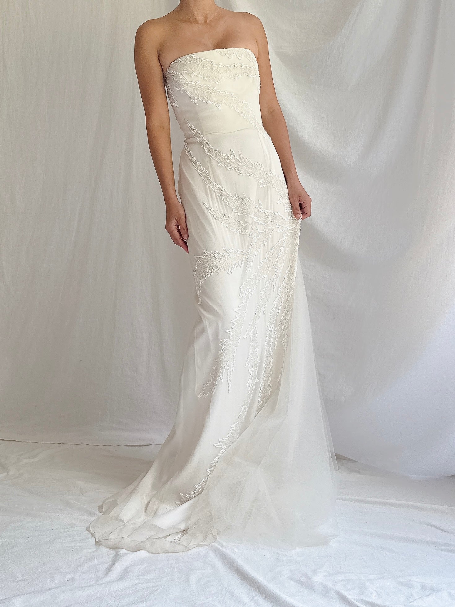 Vintage Jasz Couture Silk Strapless Gown - M/6/8