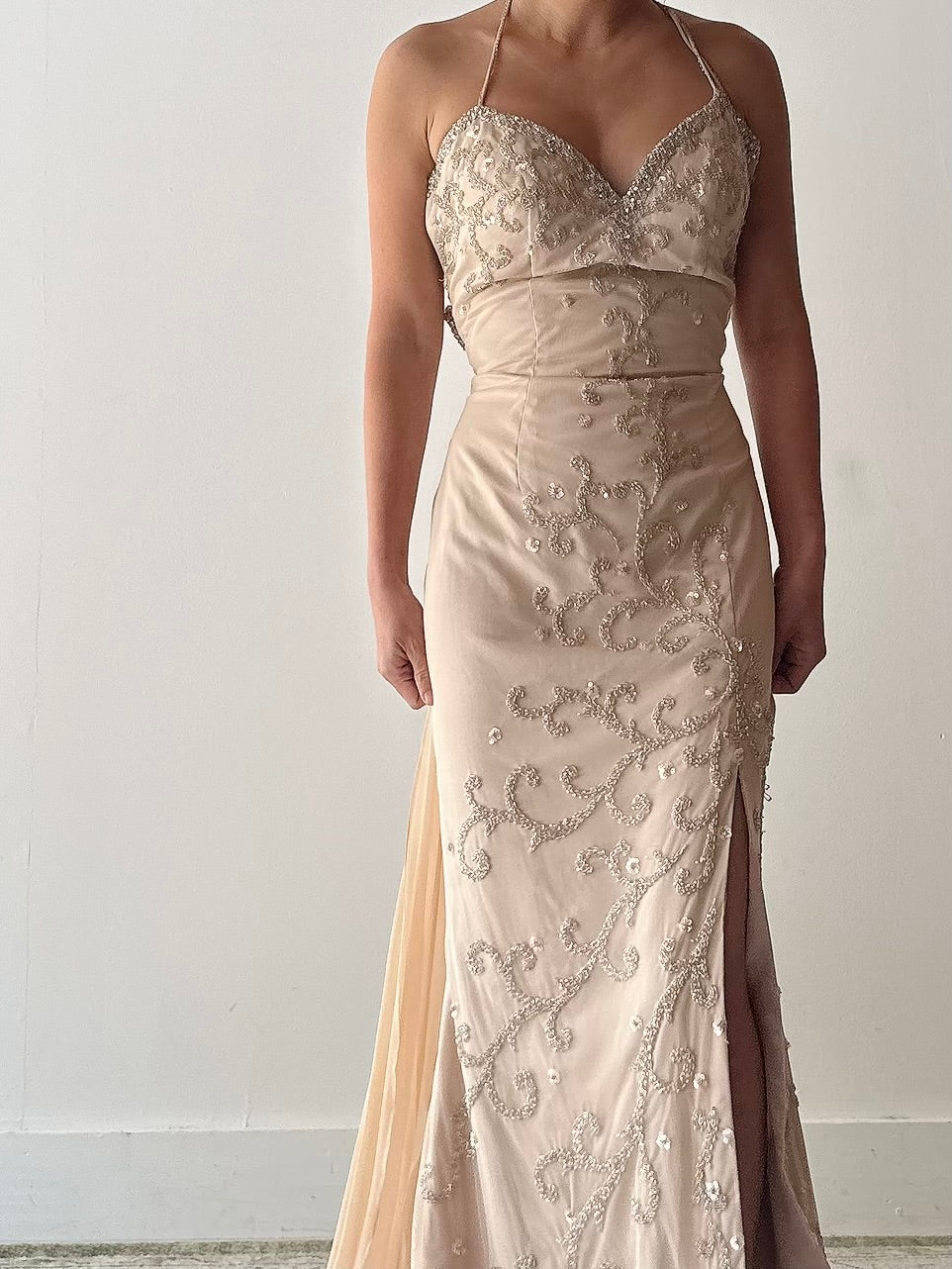 Vintage Claire’s Collection Nude Gown - M