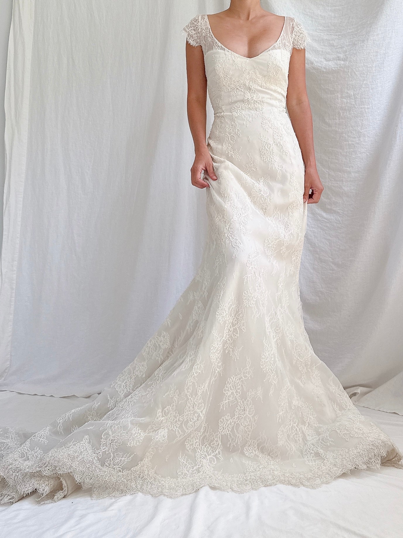 Vintage Liancarlo Couture Lace Dress - M 8