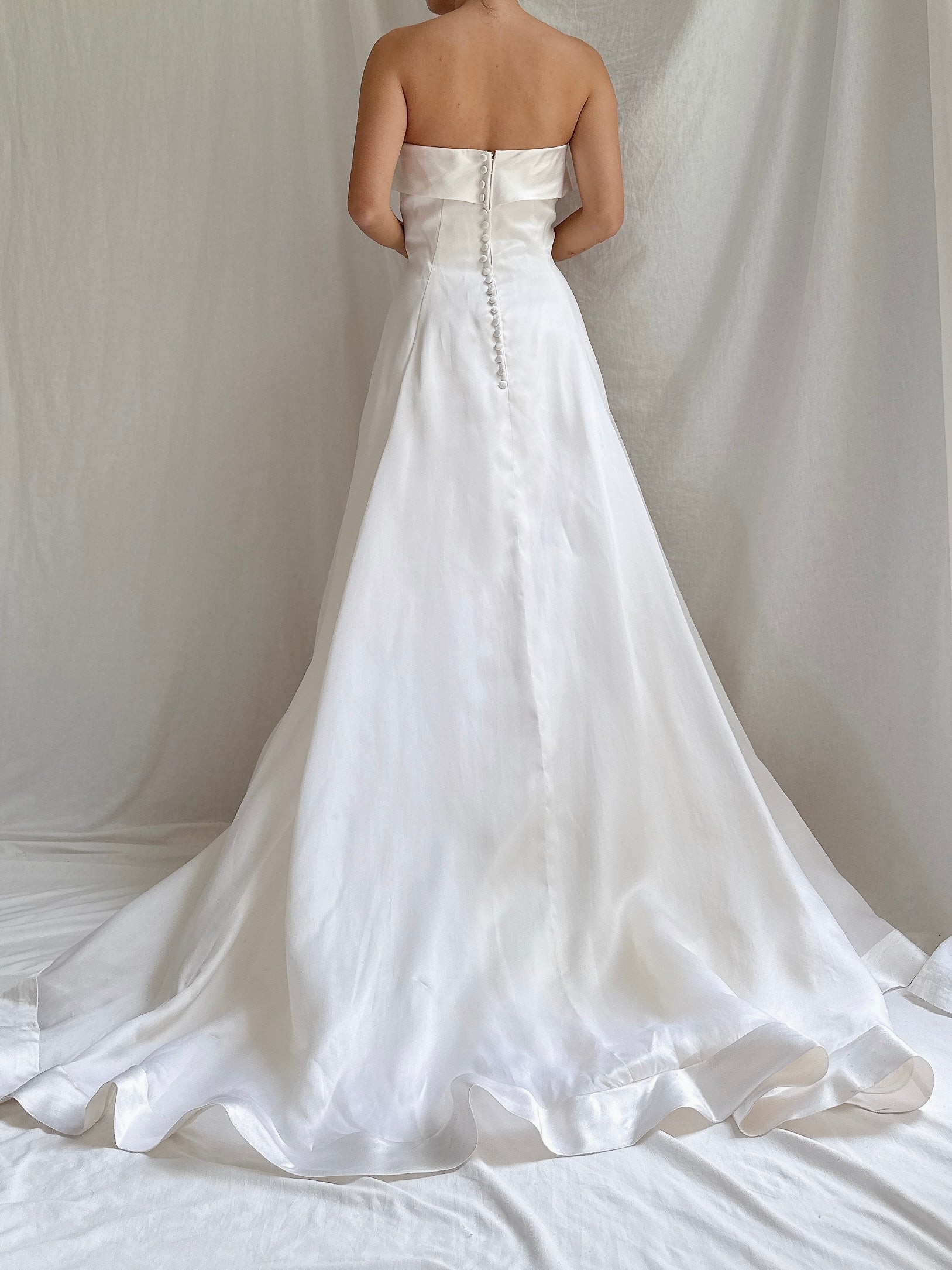 Vintage Angelina Bridal Couture Silk Organza Gown - M/10