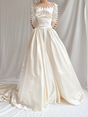 1950s Candlelight Satin Gown - XS/S