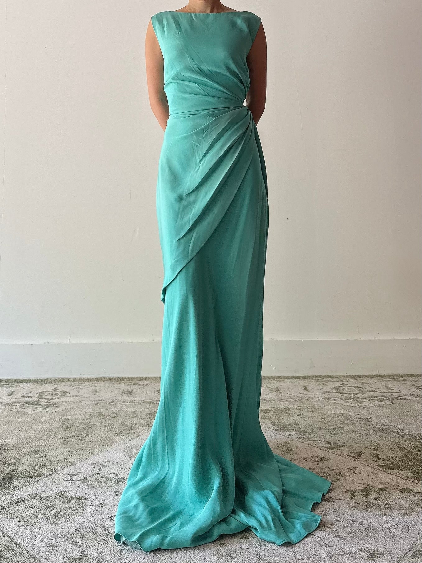Vintage Belleville Sassoon Silk Gown - UK18