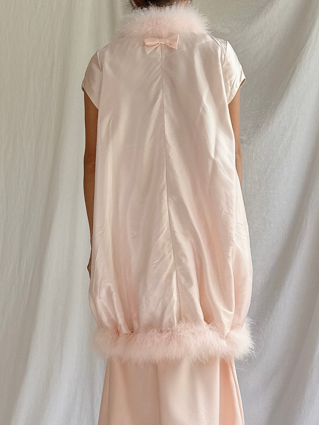 1960s Satin Pink Duster - M