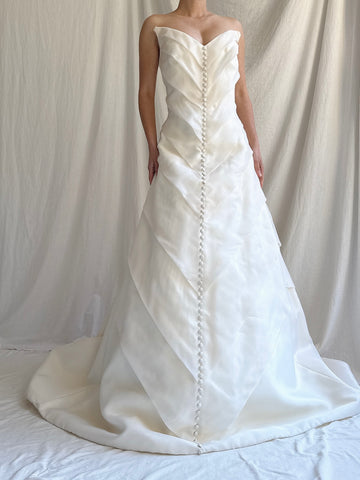 Vintage Robert Legere Silk Organza Gown - M