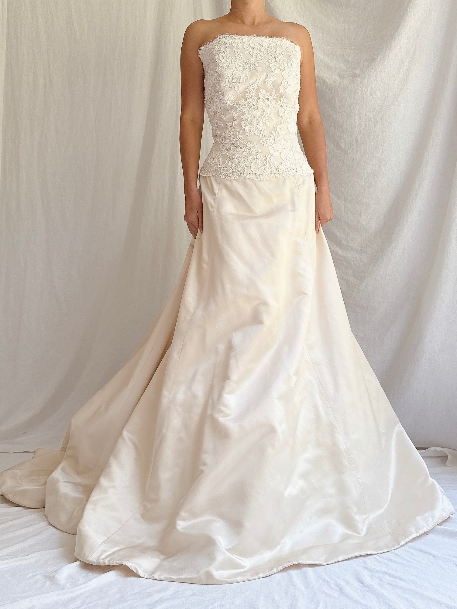 Vintage Alvina Valenta Silk & Lace Gown - US 4/6