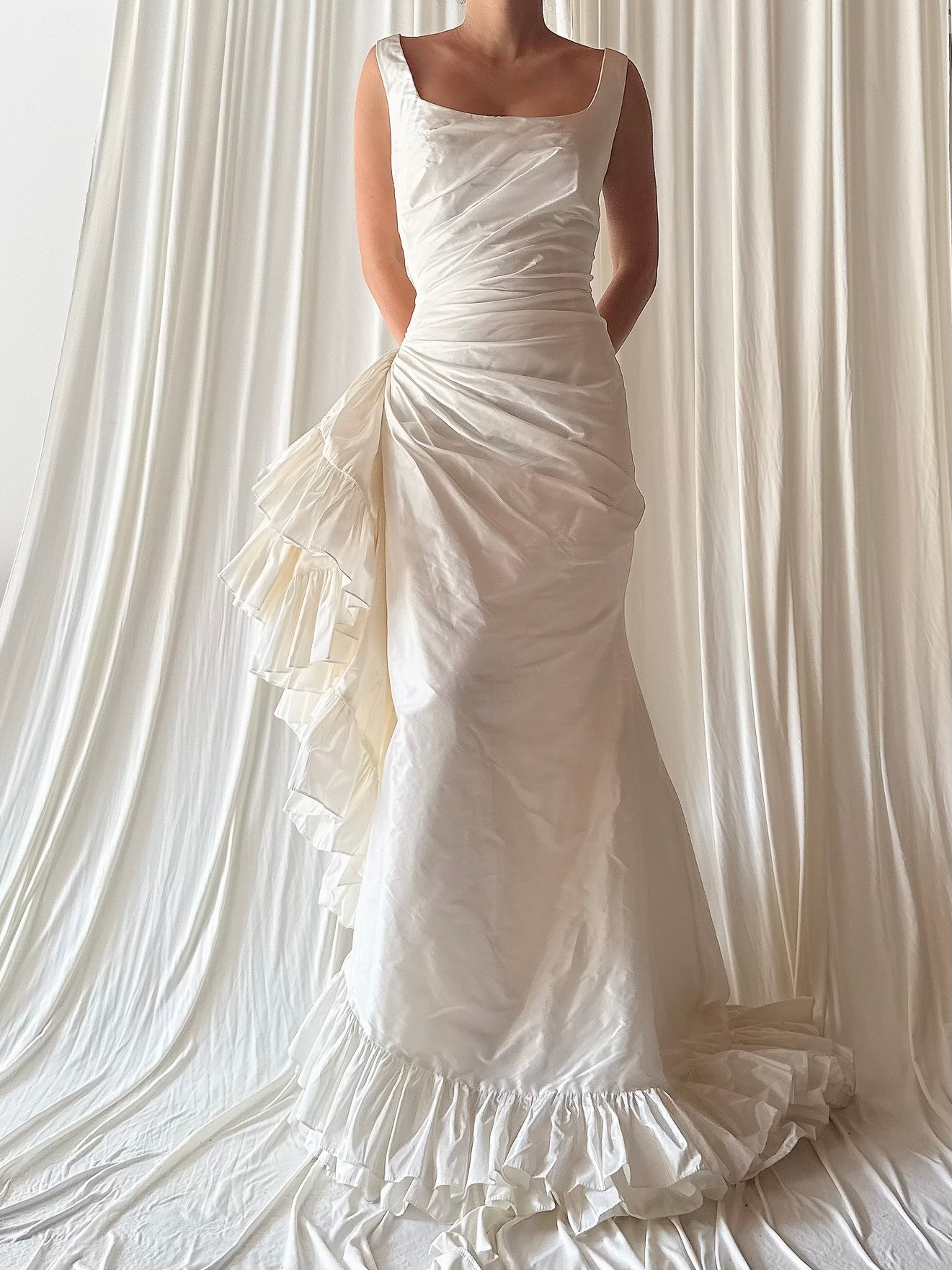 Vintage Cymbeline Taffeta Draped Gown - 4/6