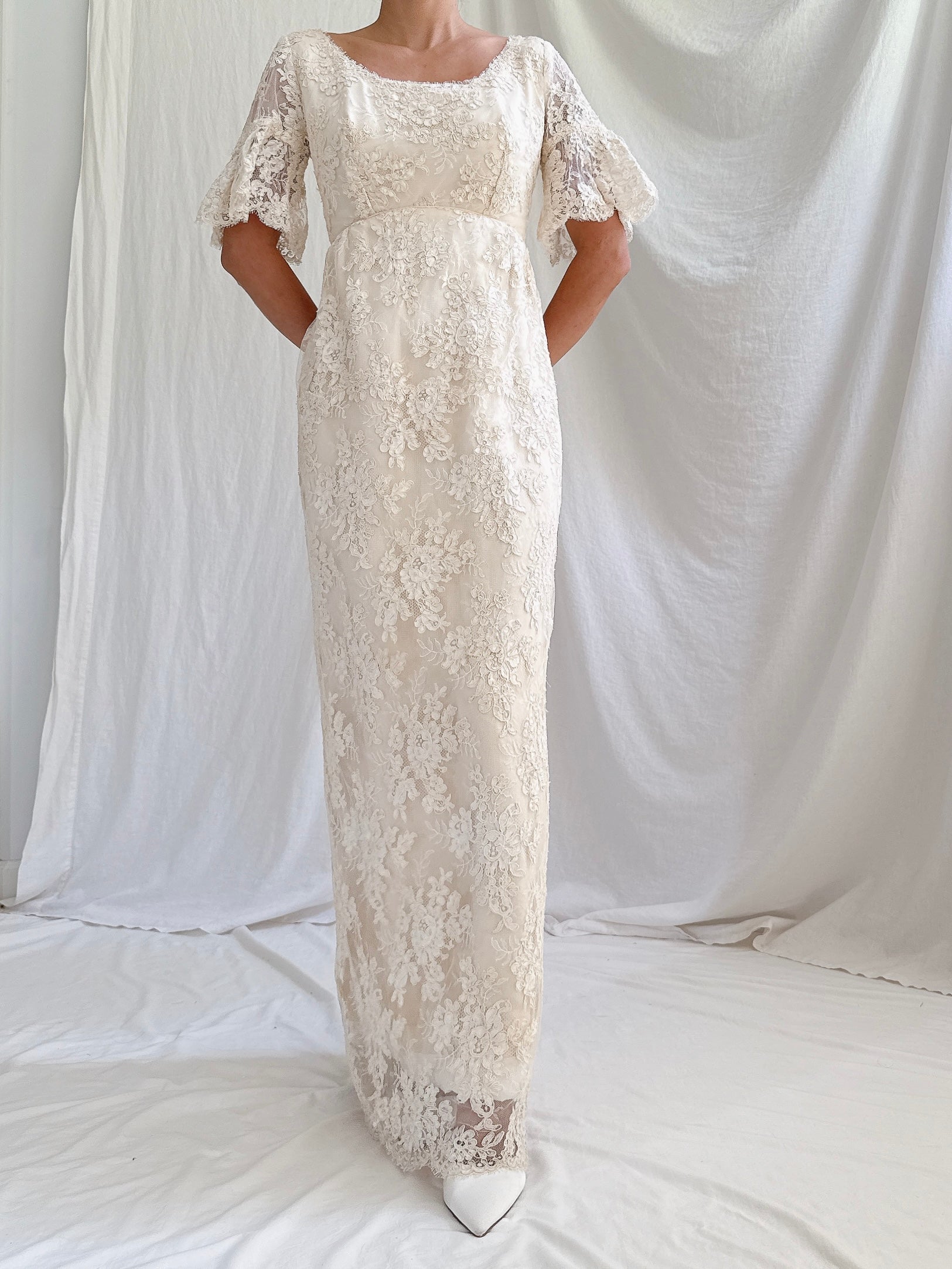 1969s Alencon Lace Dress - XS