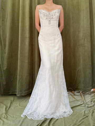 Vintage Liancarlo Couture Silk Lace Gown - Size 10