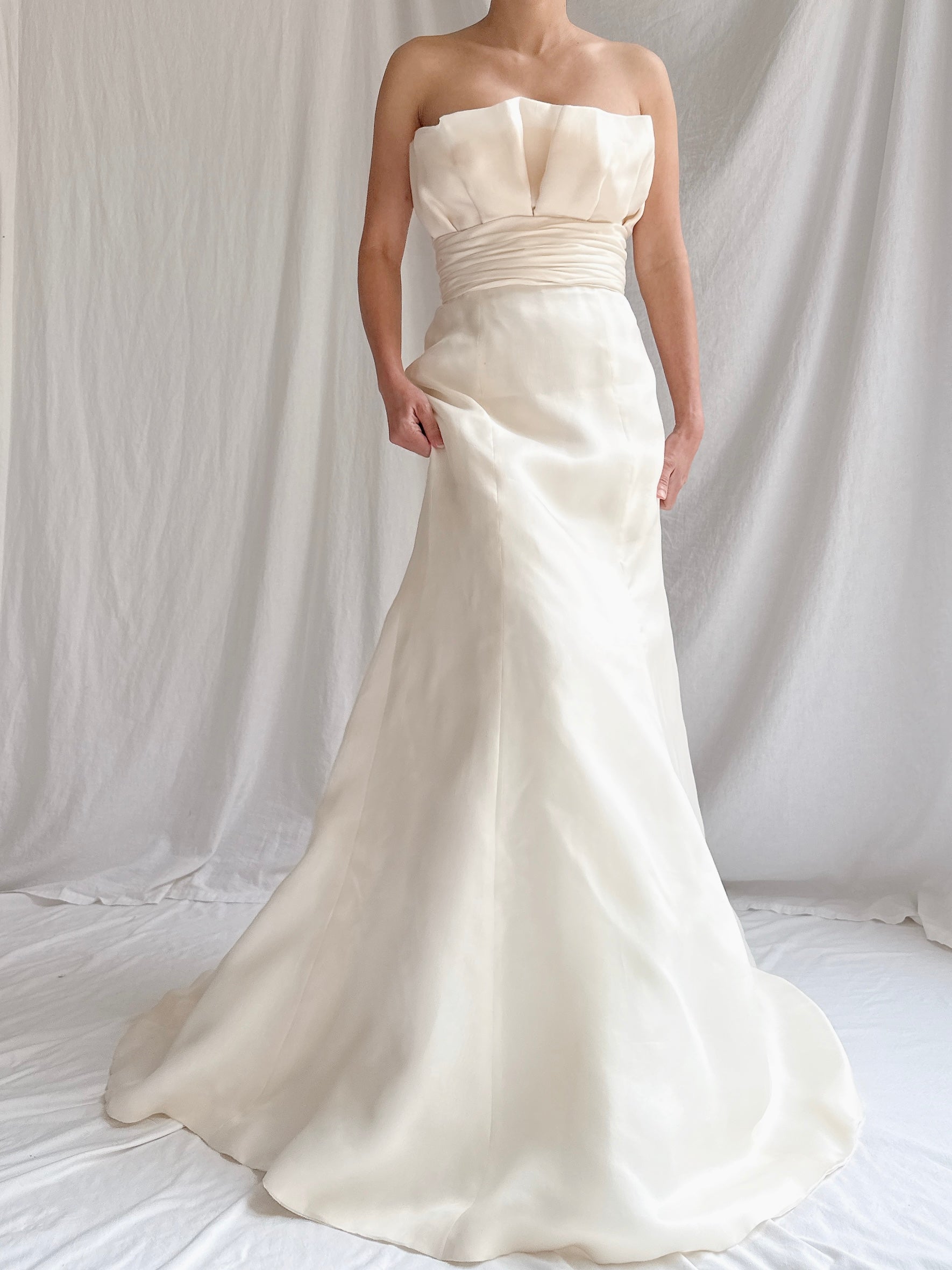 RESERVED For Jessica Monique Llhuilier Silk Organza Gown - S/4