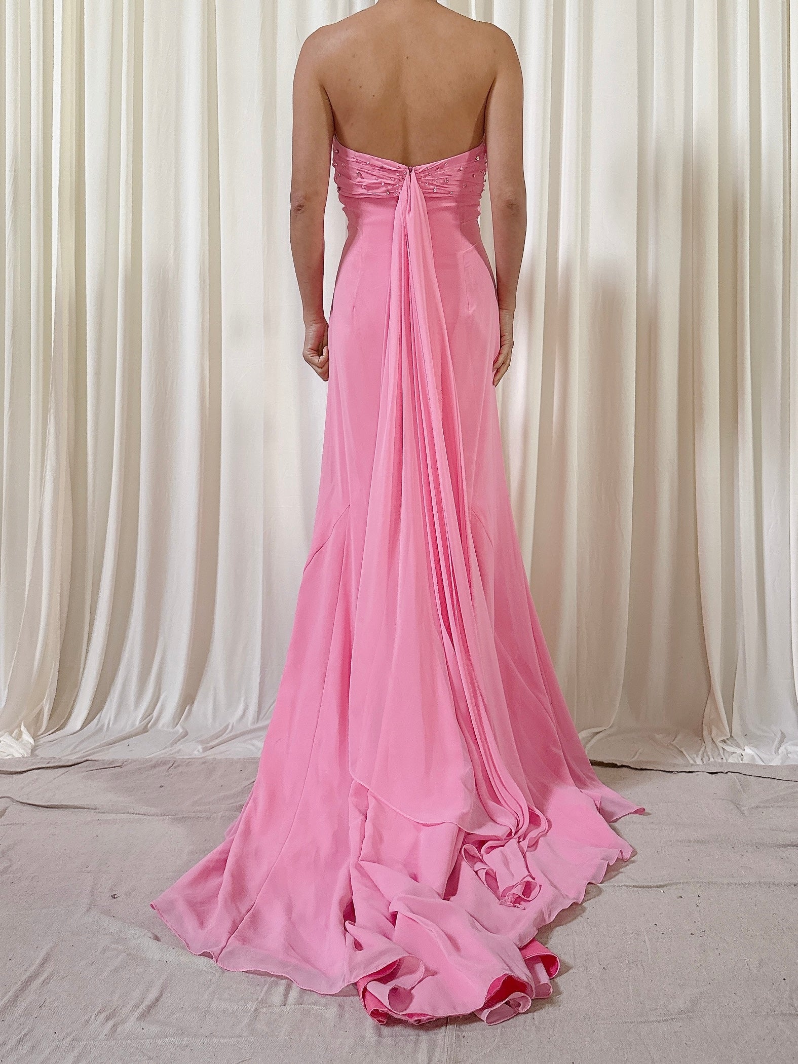 Vintage Bellville Sassoon Pink Orange Dress - L/10
