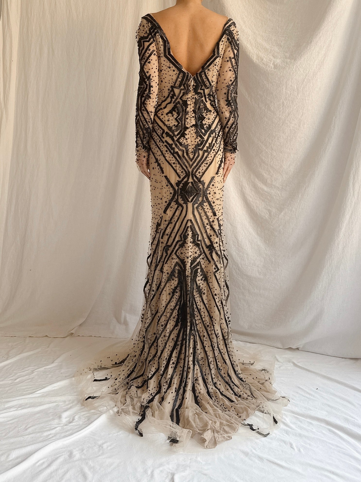 monique lhuillier silk dress Jolie Long Silk Gown SMALL / SILKWHITE