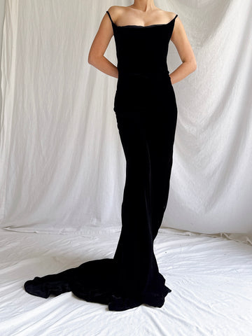 Vintage Helen David UK Silk Gown - M