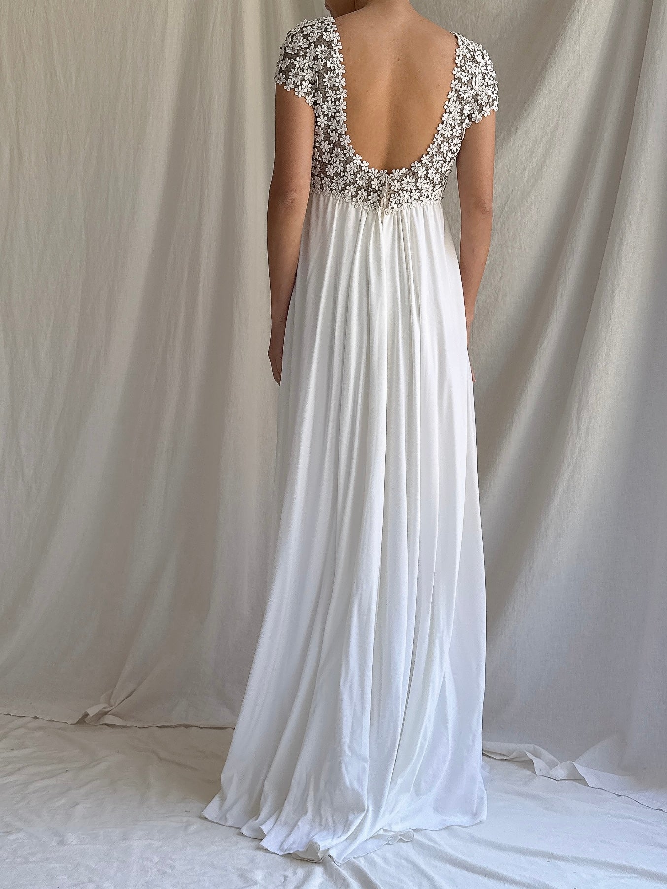 1960s Jersey Applique Dress - S/M