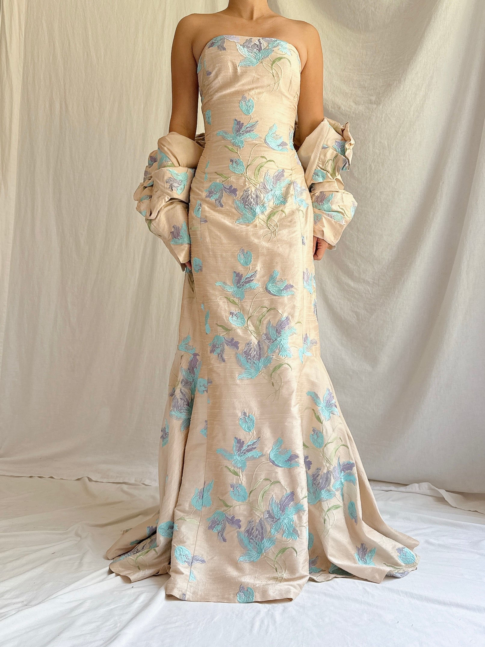 Vintage Silk Paule Vasseur 2-Piece Set - M