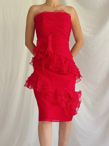 Vintage Silk Organza Dress - M/8