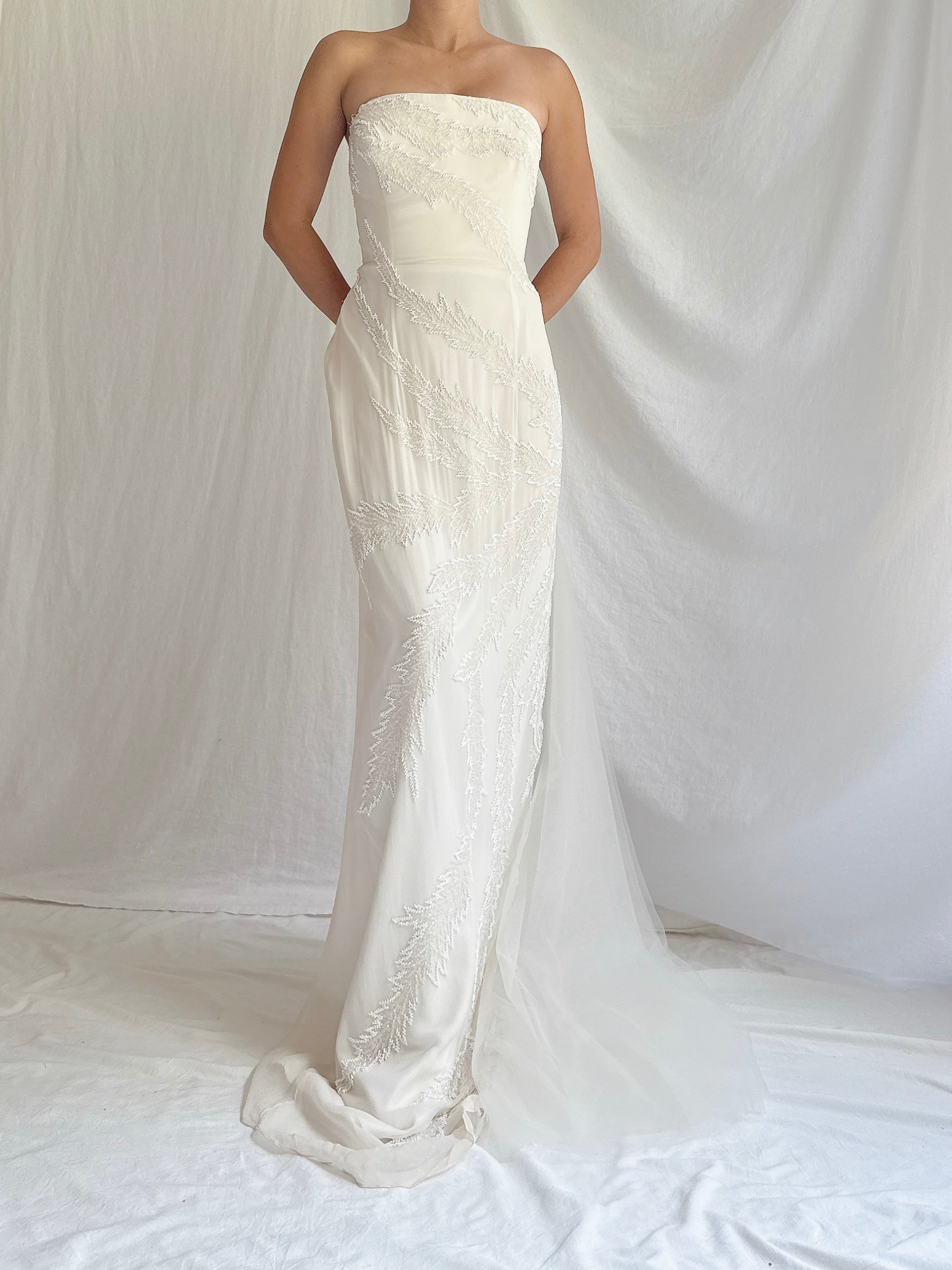 Vintage Jasz Couture Silk Strapless Gown - M/6/8