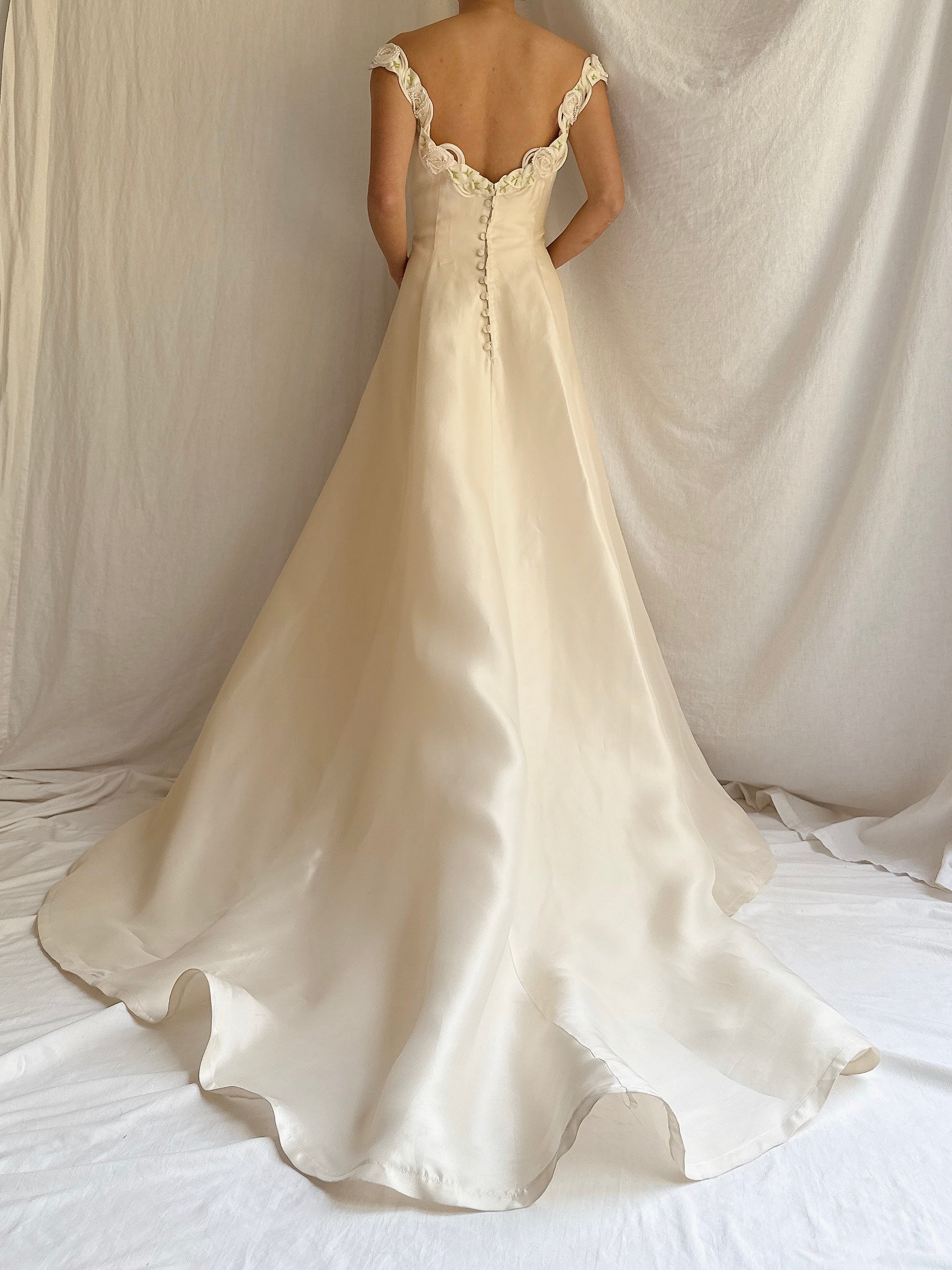 Vintage Aimee Atelier Silk Organza Gown - S