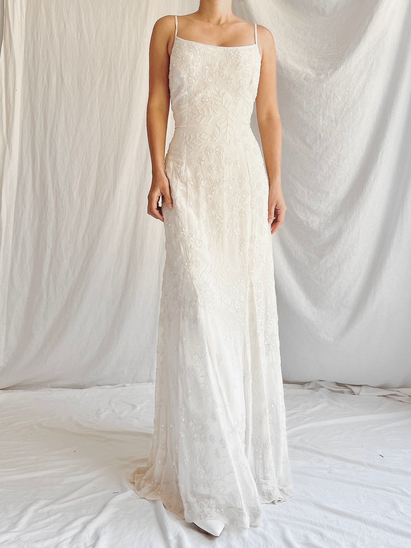 90s Silk Beaded Gown - M/L | G O S S A M E R 90s Silk Beaded Gown - M/L | G O S S A M E R