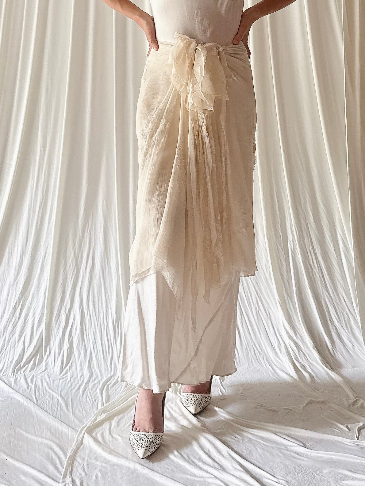 Vintage Silk Cape/Skirt - OSFM