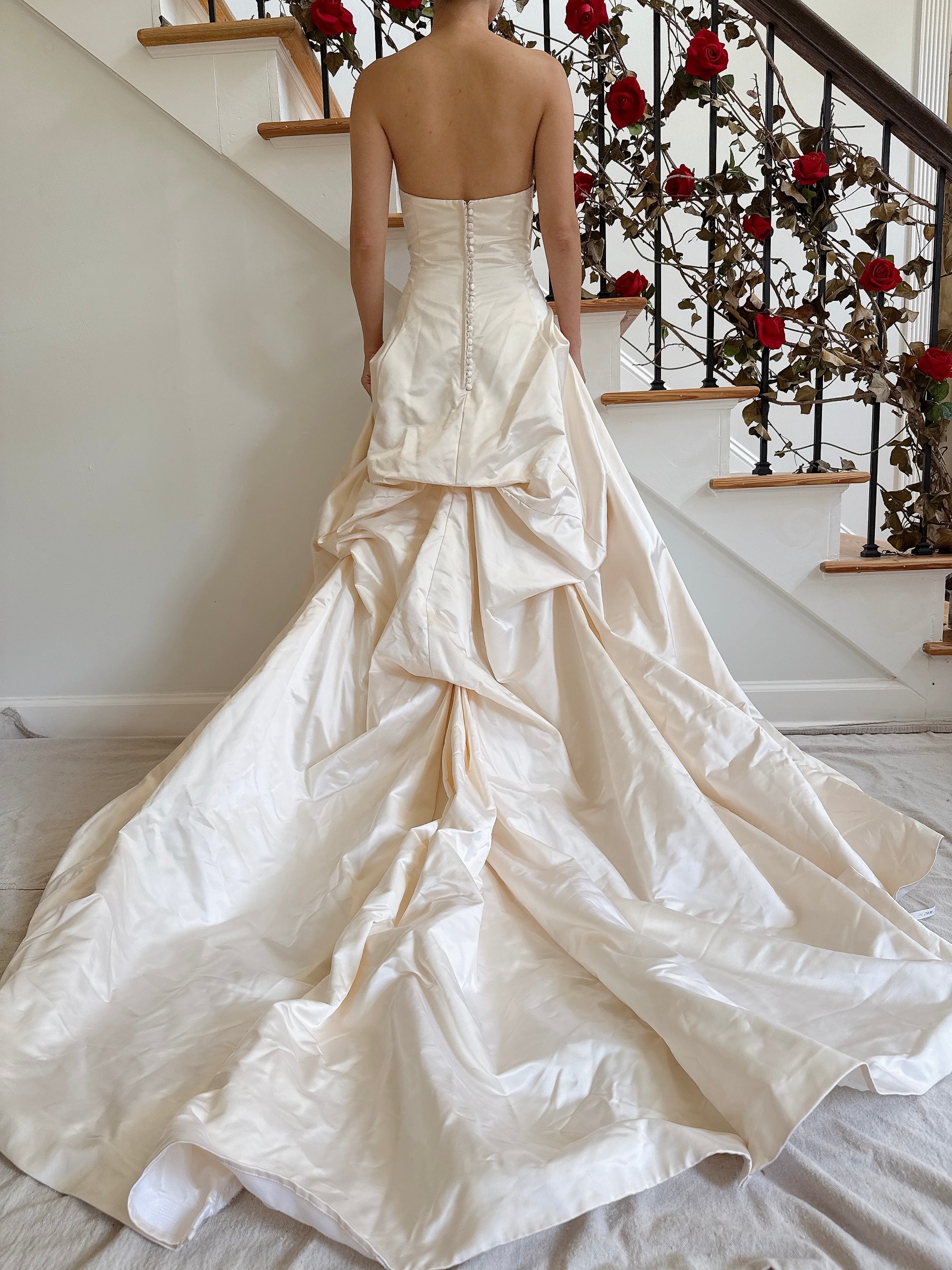 00 Marisa Silk Draped Gown - 35B/29W/58L from shoulders
