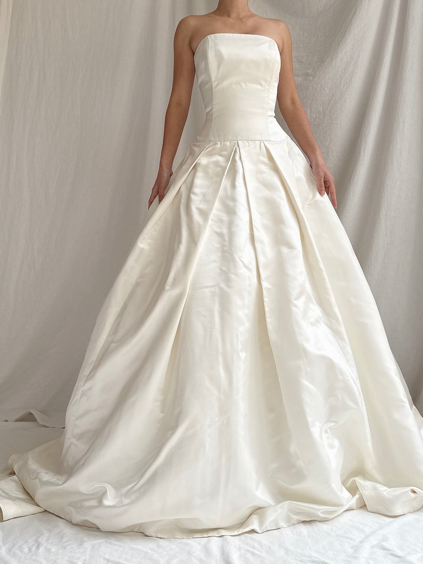 Vintage Amsale Silk Strapless Gown - S/M 6