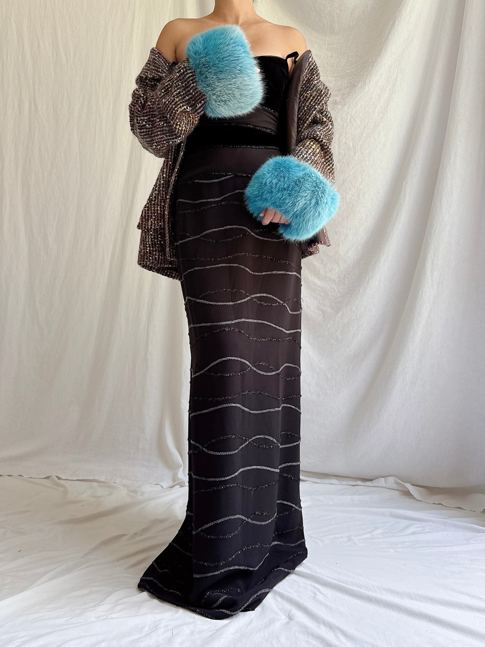 Vintage Tweed and Fox Fur Trim Jacket - M