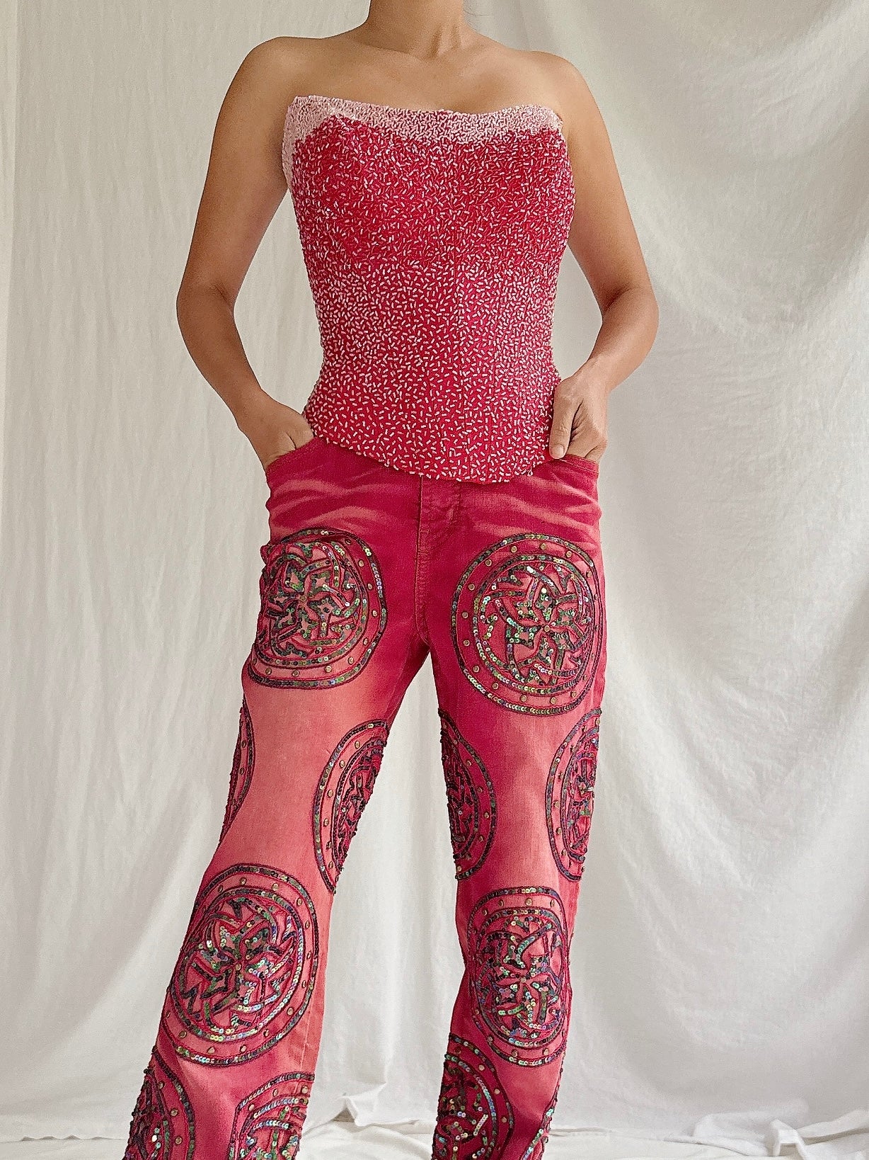 Vintage Nina Ricci Beaded Corset - S-M