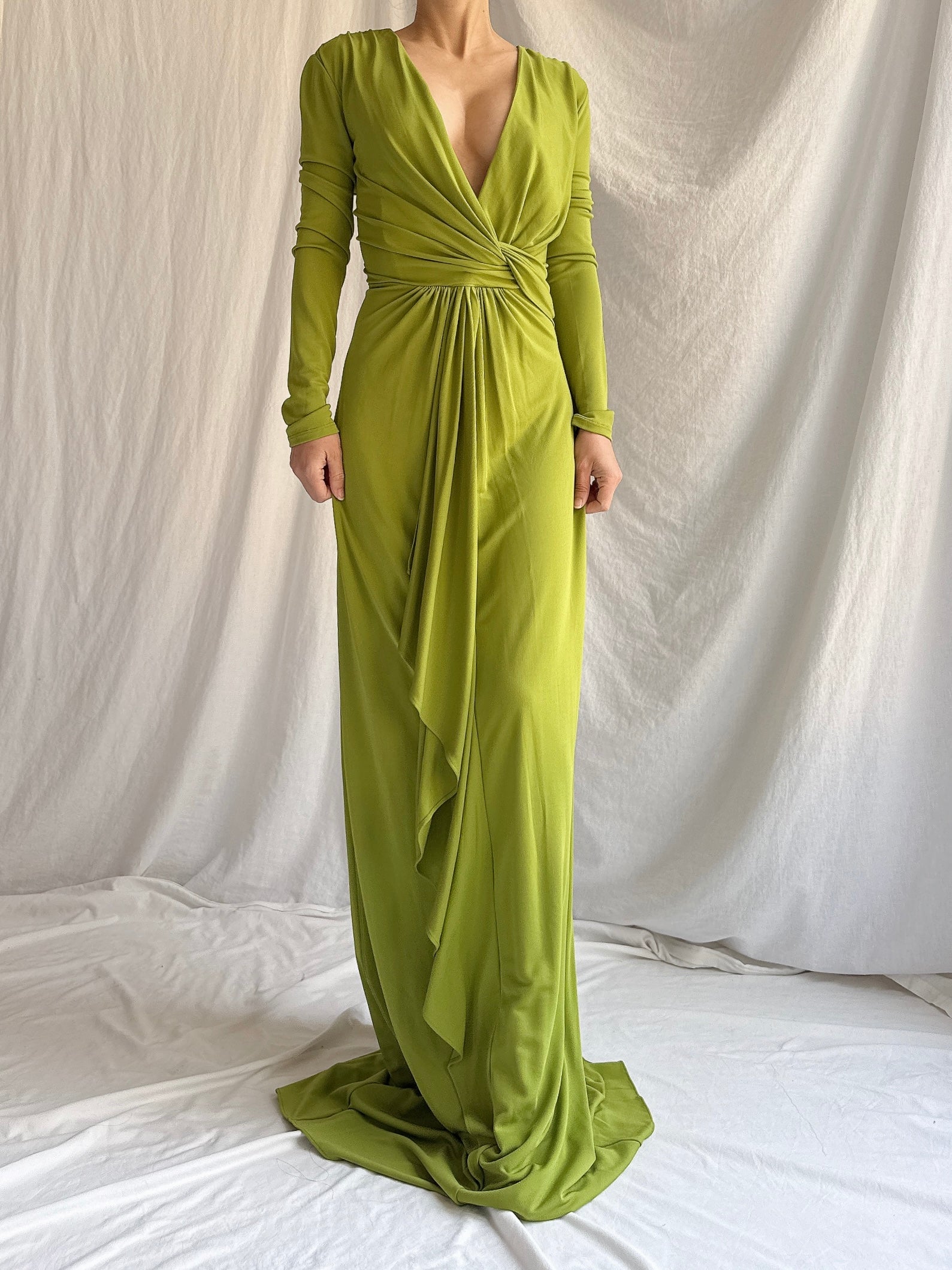 Halston Jersey Gown - M