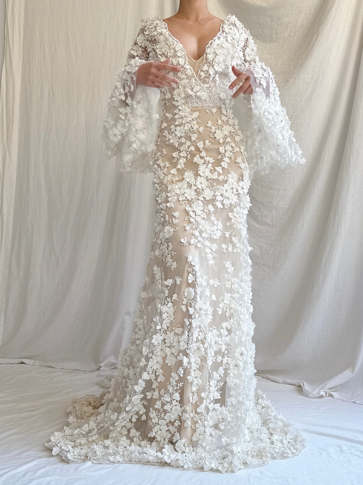 Gossamer Sample - Angel Sleeve Dress - S/6