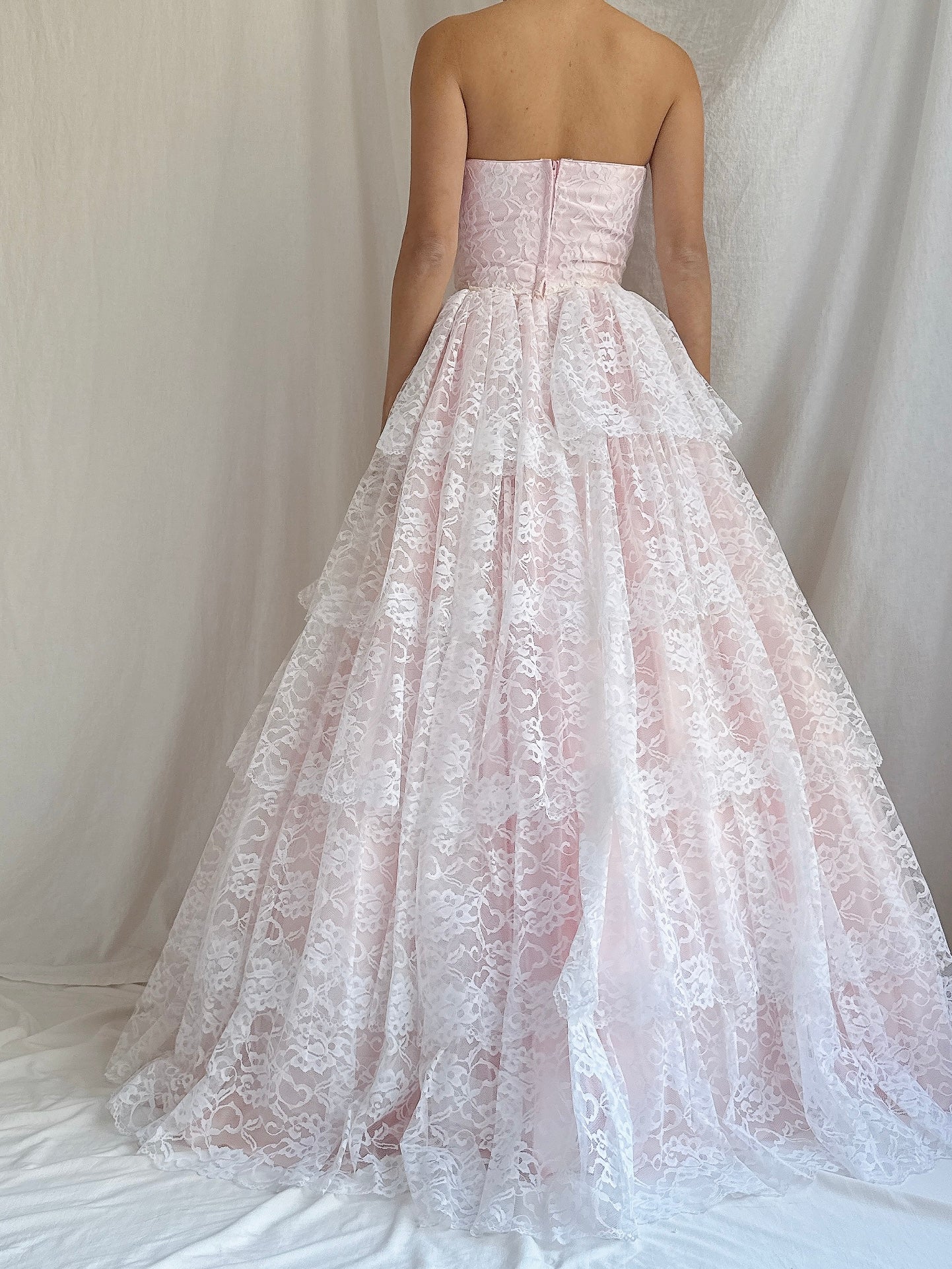 1980s Pink Sweetheart Dress - XS