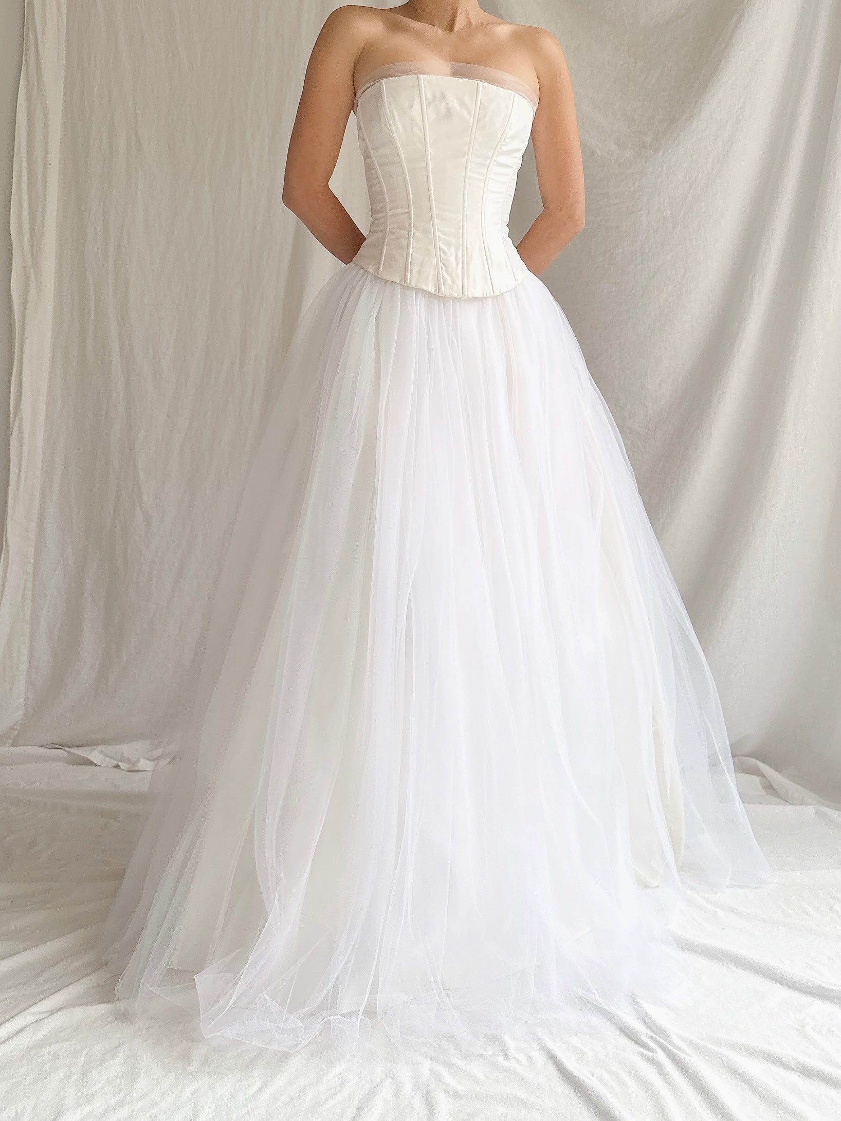 Vintage Gunne Sax Strapless Tulle Gown - XS/2