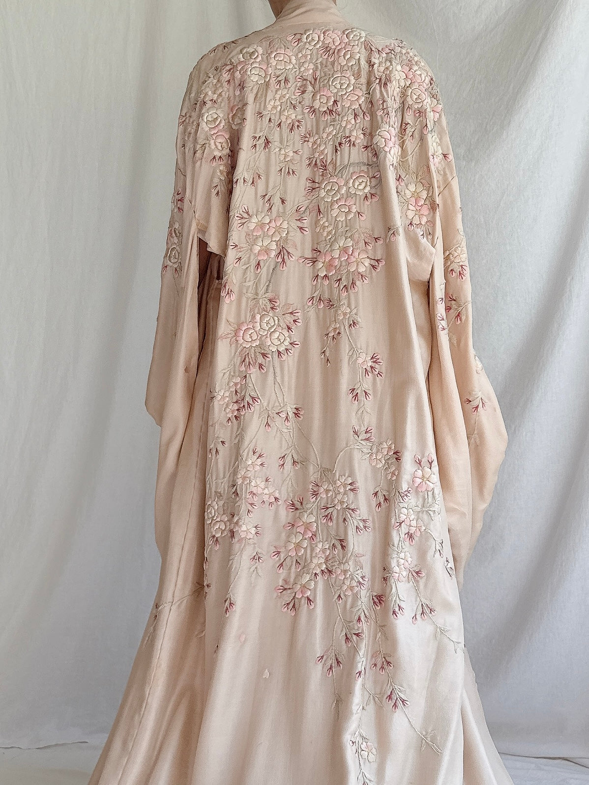Antique Pink Cherry Blossom Kimono - OSFM