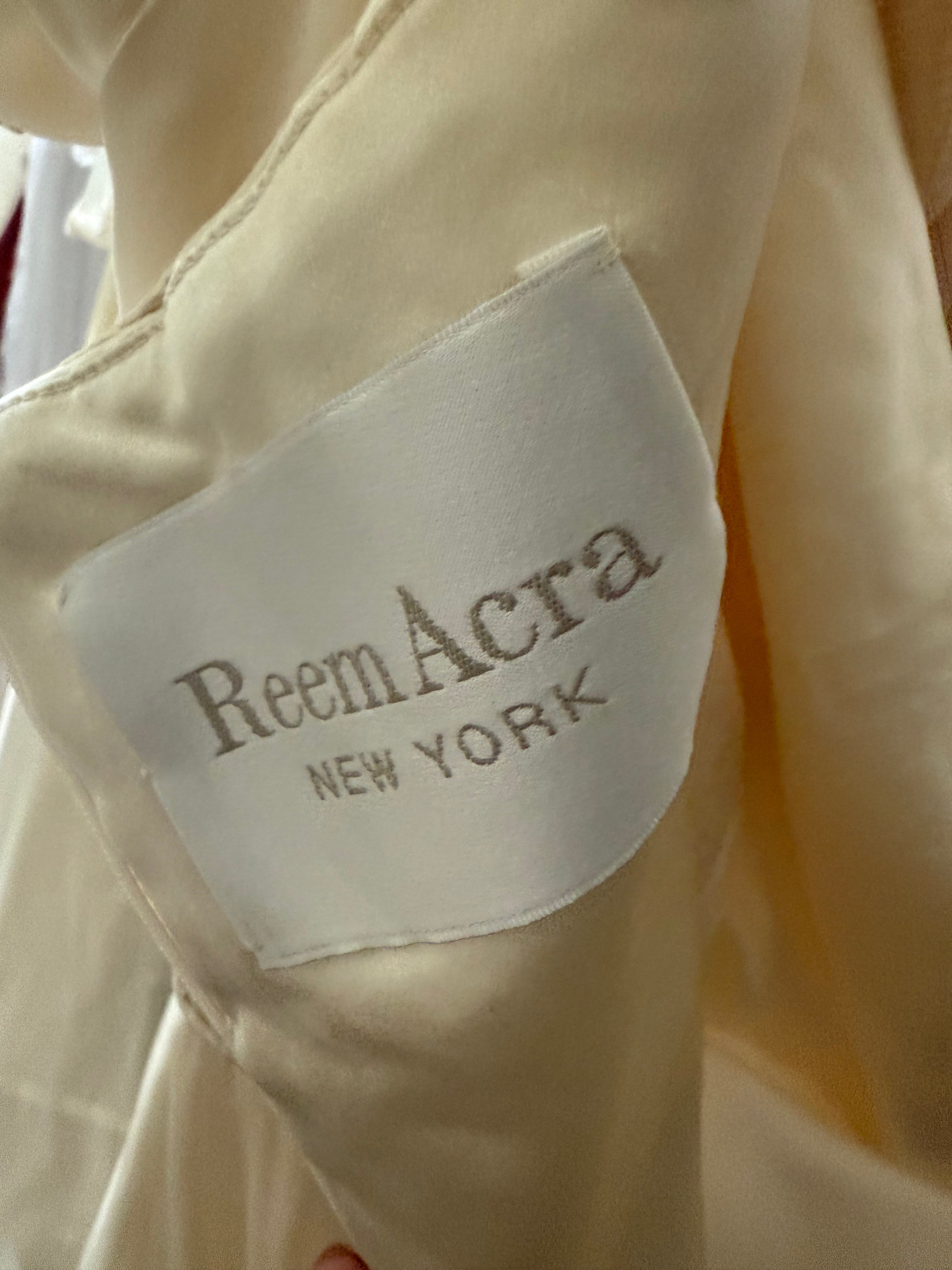 1990s Reem Acra Silk Organza and Charmeuse Gown - S/M 6