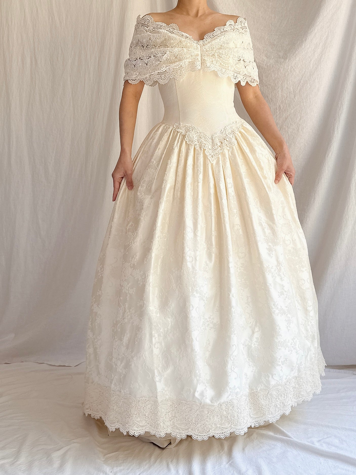 Vintage Brocade Dropped Waist Dress - XXS/0