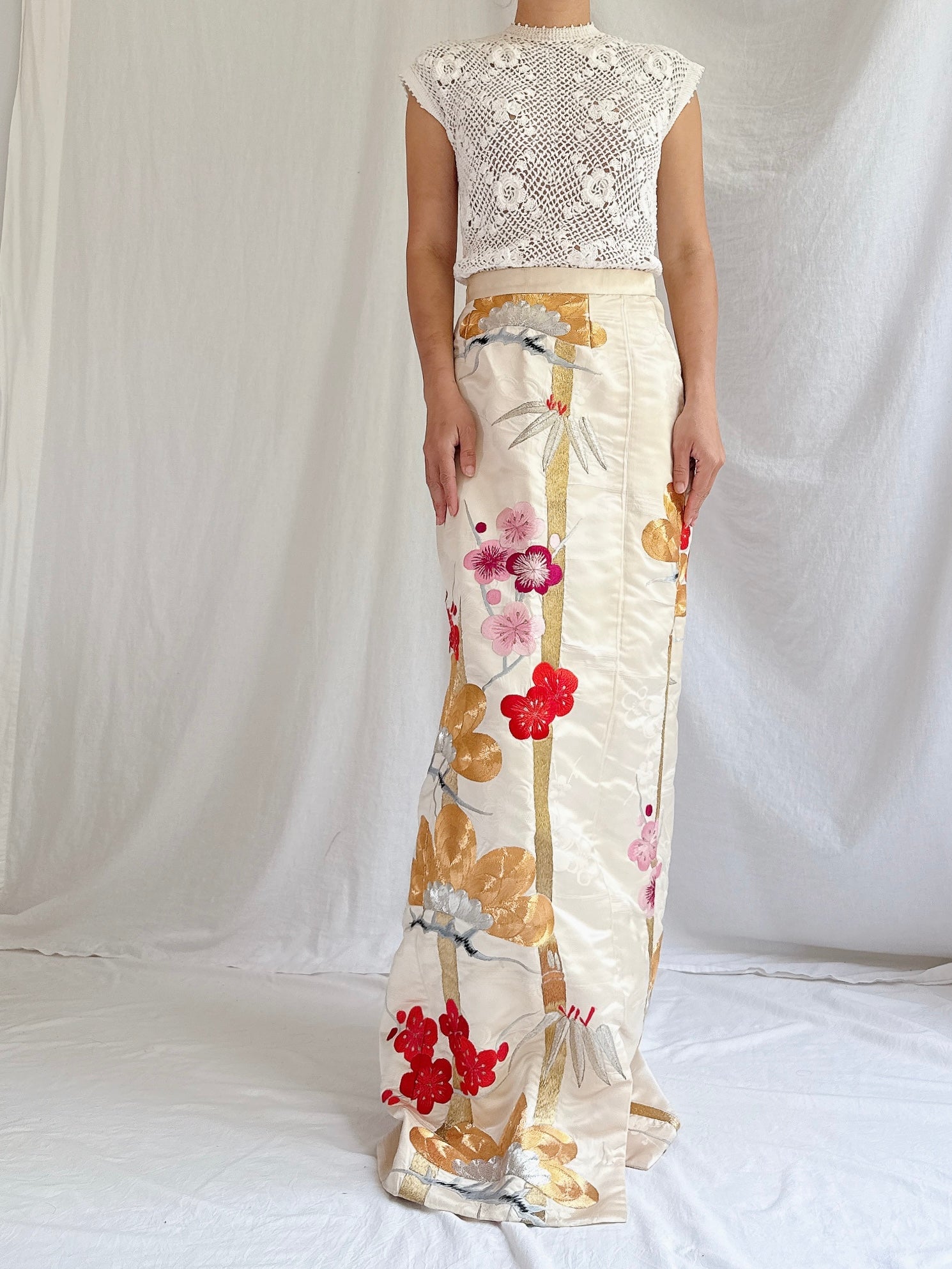 Vintage Silk Skirt - XS/S