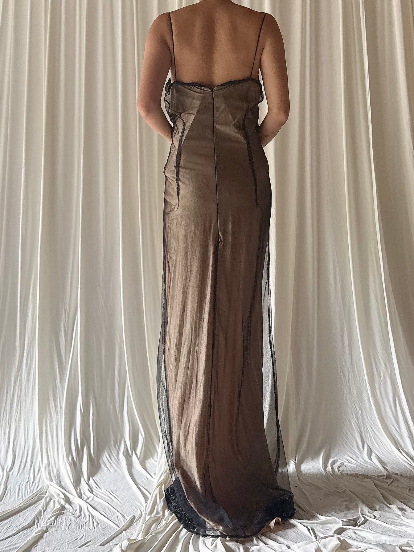 Vintage Juan Carlos Panera Nude Knit Dress - Size L