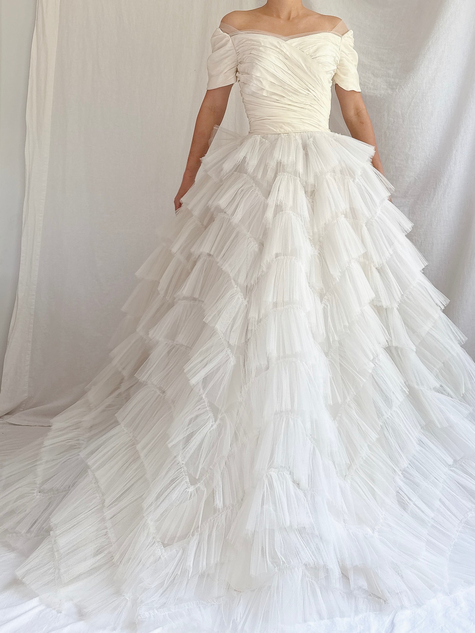 1950s Tulle Tiered Dress - XS/S