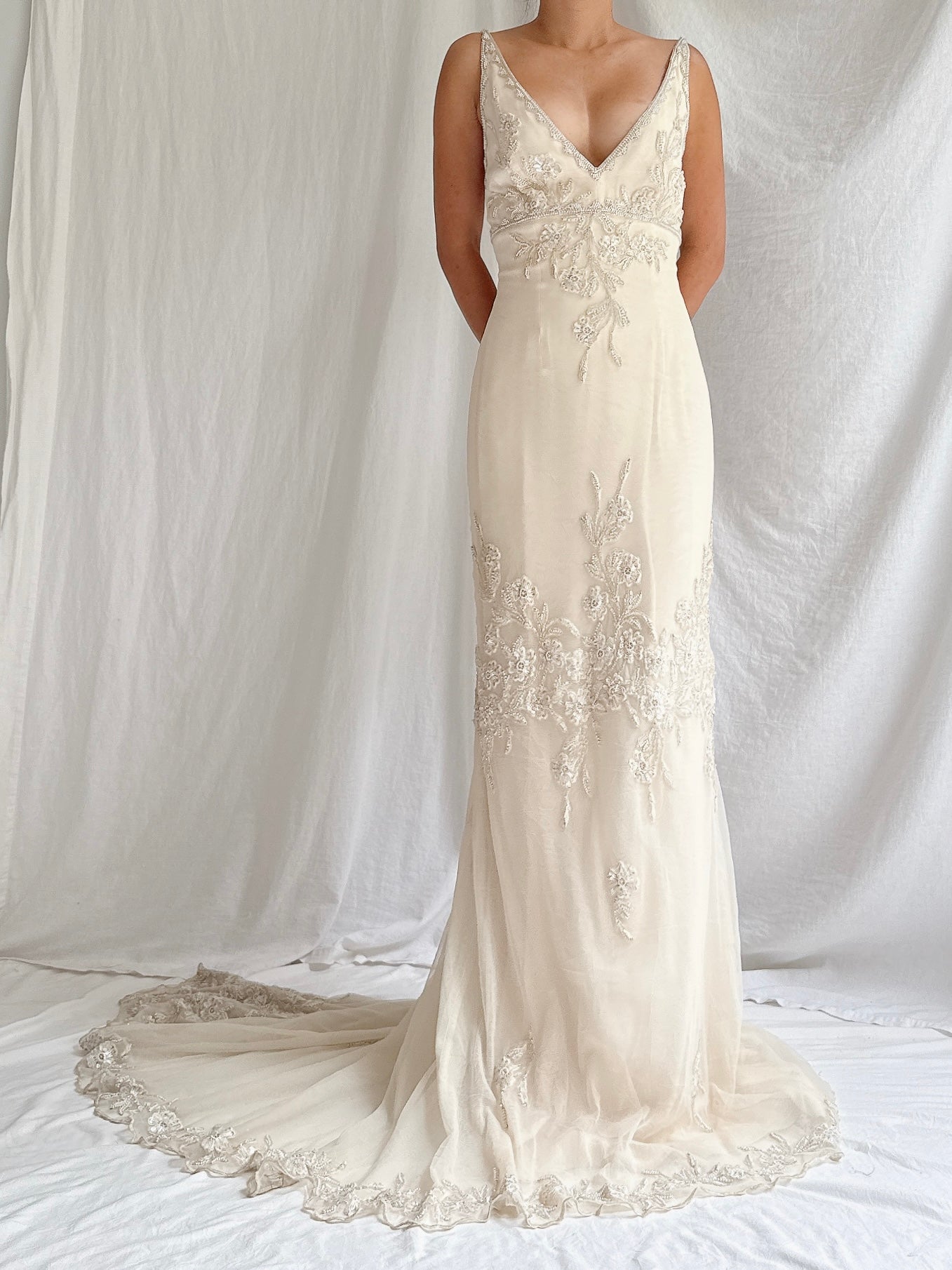 Vintage Liancarlo Couture Silk and Tulle Gown - M/6