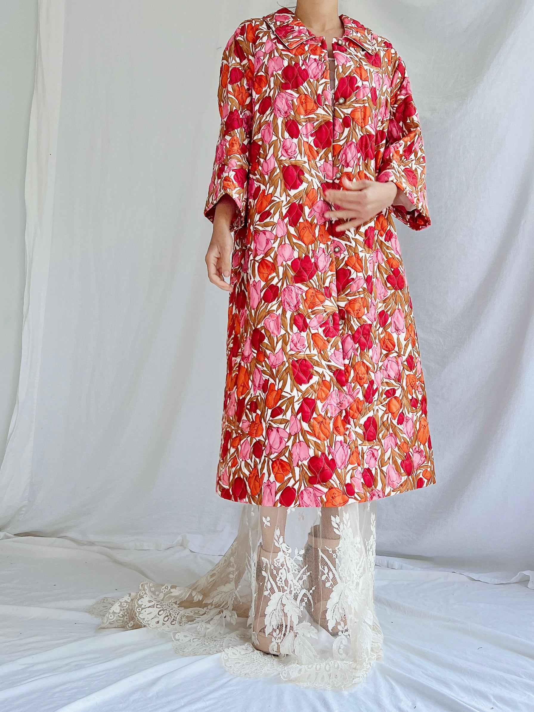 1960s Floral Duster - M