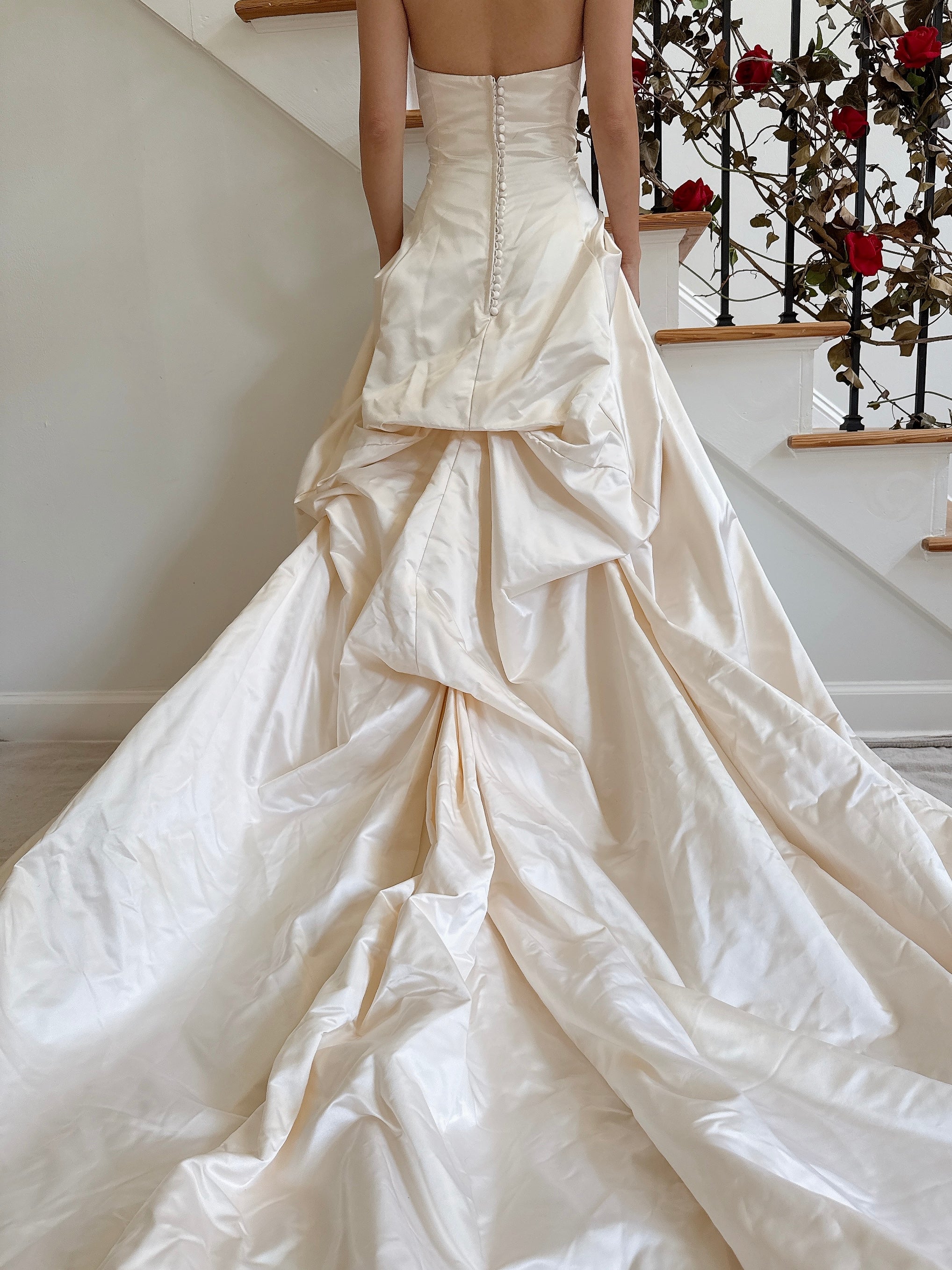 00 Marisa Silk Draped Gown - 35B/29W/58L from shoulders