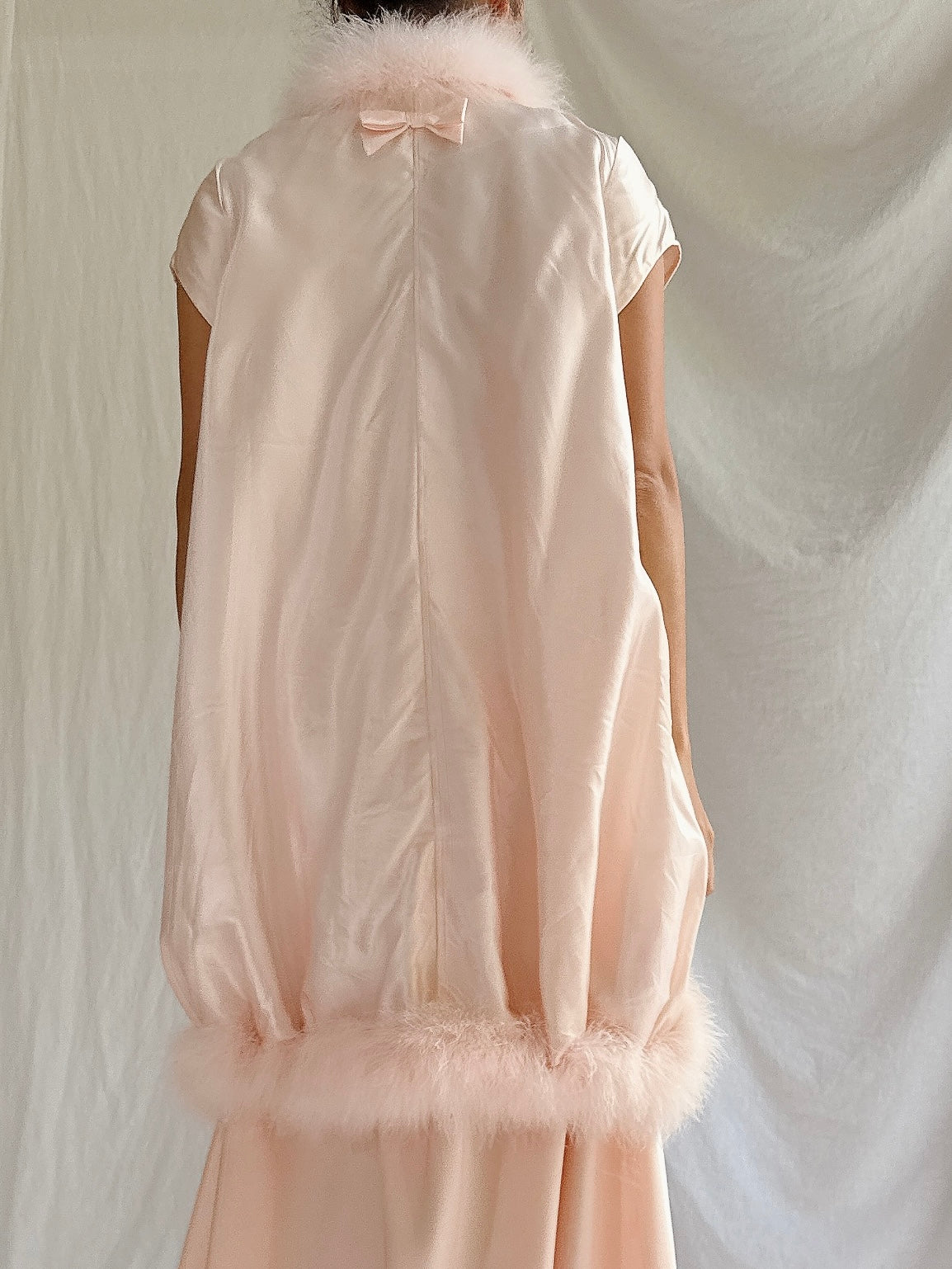1960s Satin Pink Duster - M