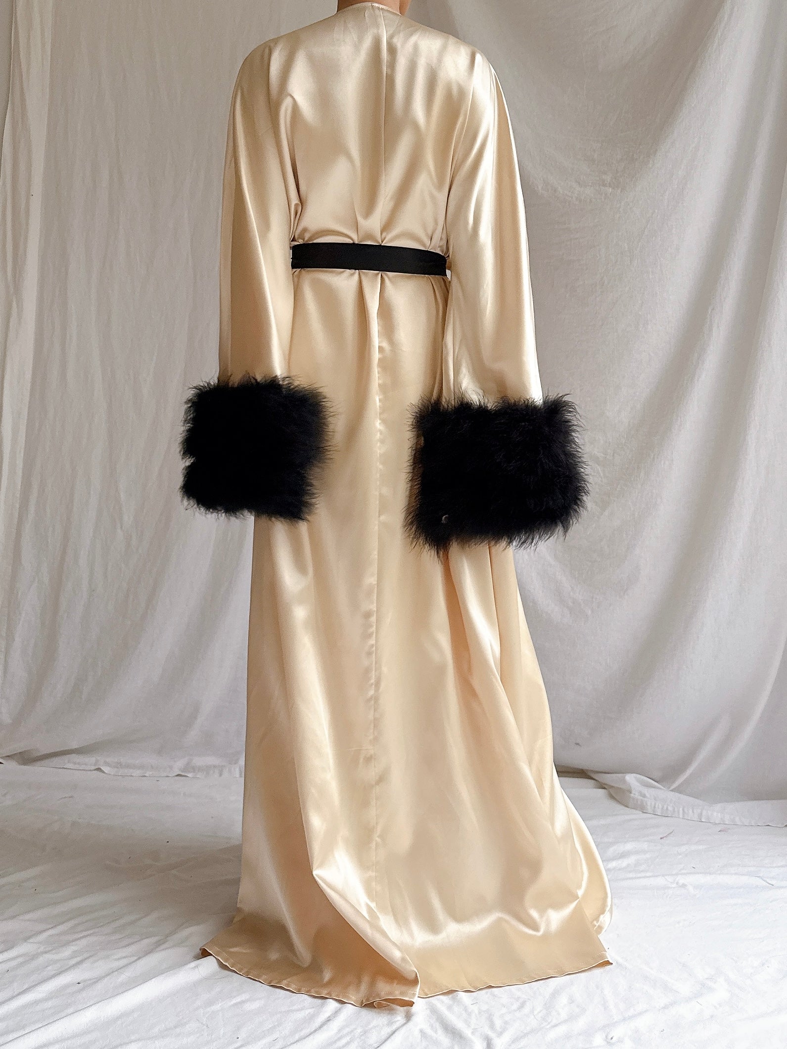 Vintage Marabou Trimmed Duster - OSFM