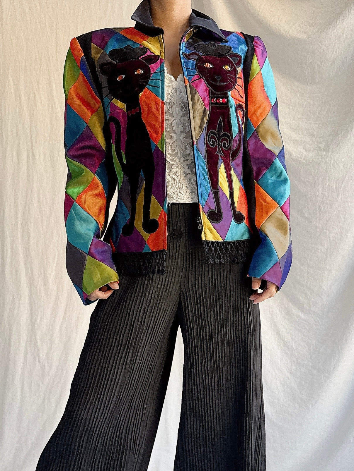 Vintage Kyoko Higa Paris Cat Jacket - FR 40 M