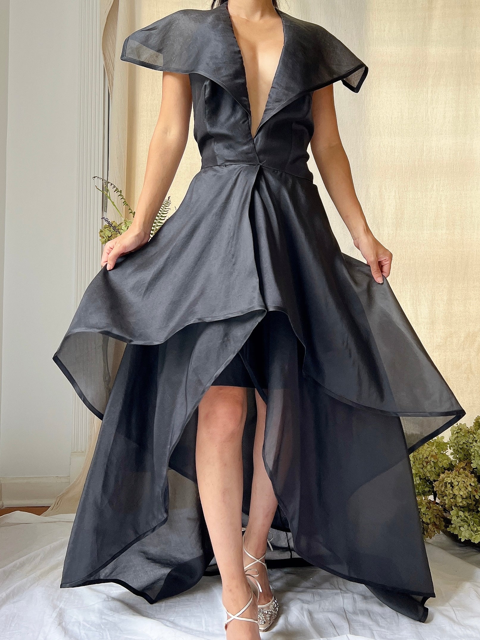 1950s Silk Organza Dress - XS